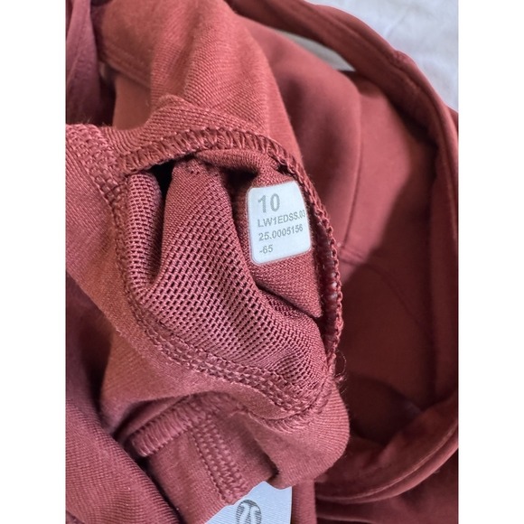 New Lululemon Align Strap Dress Size 10 Rockwood Red Built In Bra & Shorts - Picture 10 of 11